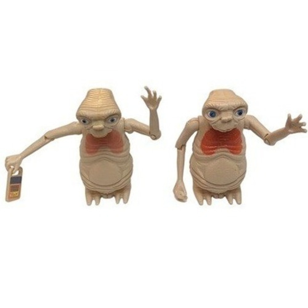 Vintage 1982 E.T Movie Action Figures Collectible Tan Color 3" Tall Set of 2